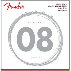 Fender Super 250 Nickel Plated Ball End Strings 250XS Gauges .008-.038 Fender Super 250 Nickel Plated Ball End Strings 250XS Gauges .008-.038