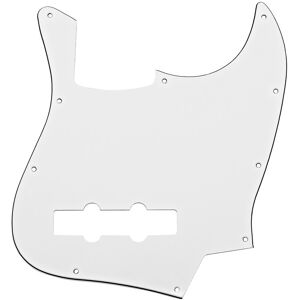 Gear4Music Guitarworks 10-Hole SS Bass Scratchplate White Gear4Music Guitarworks 10-Hole SS Bass Scratchplate White