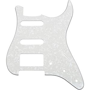 Gear4Music Guitarworks 11-Hole HSS Scratchplate White Pearloid Gear4Music Guitarworks 11-Hole HSS Scratchplate White Pearloid