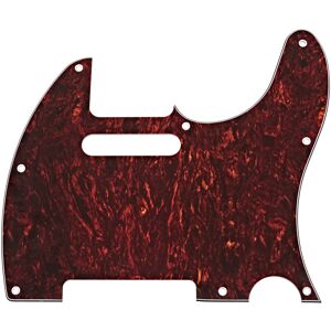 Gear4Music Guitarworks 8-Hole SS Scratchplate Red Tortoise Shell Gear4Music Guitarworks 8-Hole SS Scratchplate Red Tortoise Shell