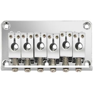 Gear4Music Guitarworks Hardtail Guitar Bridge Chrome Gear4Music Guitarworks Hardtail Guitar Bridge Chrome