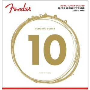 Fender 880XL 80/20 Dura-Tone Coated Acoustic Strings 10-48 Fender 880XL 80/20 Dura-Tone Coated Acoustic Strings 10-48