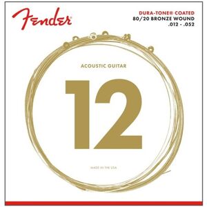 Fender 880L 80/20 Dura-Tone Coated Acoustic Strings 12-52 Fender 880L 80/20 Dura-Tone Coated Acoustic Strings 12-52