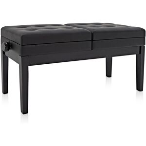 Deluxe Duet Piano Stool with Storage by Gear4music Gloss Black Deluxe Duet Piano Stool with Storage by Gear4music Gloss Black