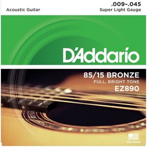 DAddario EZ890 85/15 Bronze Acoustic Strings Super Light 09-45 DAddario EZ890 85/15 Bronze Acoustic Strings Super Light 09-45