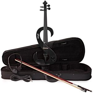 Stagg S-Shaped Electric Violin Outfit Metallic Black Stagg S-Shaped Electric Violin Outfit Metallic Black