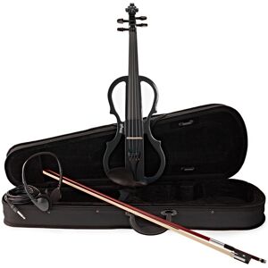 Stagg Shaped Electric Violin Outfit Metallic Black Stagg Shaped Electric Violin Outfit Metallic Black