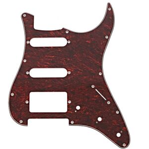 Gear4Music Guitarworks 11-Hole HSS Scratchplate Red Tortoise Shell Gear4Music Guitarworks 11-Hole HSS Scratchplate Red Tortoise Shell