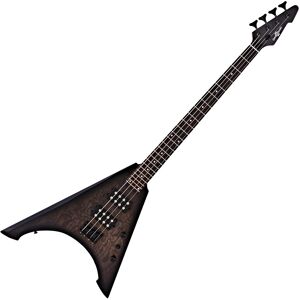 Harlem V Bass Guitar by Gear4music Trans Black Harlem V Bass Guitar by Gear4music Trans Black