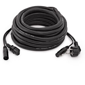XLR and EU IEC Combination Cable by Gear4music 10m XLR and EU IEC Combination Cable by Gear4music 10m