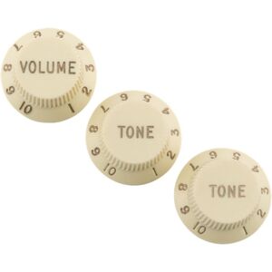 Fender Road Worn Stratocaster Knobs Aged White Fender Road Worn Stratocaster Knobs Aged White