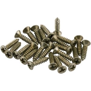 Fender Road Worn Pickguard/Control Plate Screws Nickel (24) Fender Road Worn Pickguard/Control Plate Screws Nickel (24)