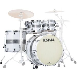 TAMA Starclassic Maple 22 4pc Shell Pack Silver Snow Racing Stripe TAMA Starclassic Maple 22 4pc Shell Pack Silver Snow Racing Stripe