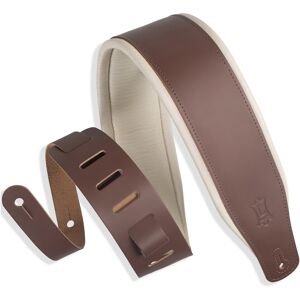 Levys M26PD-BRN 3" Top Grain Leather Strap Bark Brown on Cream Levys M26PD-BRN 3" Top Grain Leather Strap Bark Brown on Cream