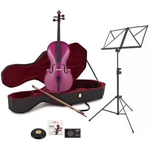 Student 1/4 Size Cello Beginner Pack by Gear4music Purple Student 1/4 Size Cello Beginner Pack by Gear4music Purple