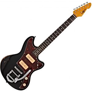 Seattle Select Legacy Electric Guitar by Gear4music Vintage Black Seattle Select Legacy Electric Guitar by Gear4music Vintage Black