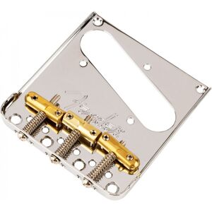 Fender 3-Saddle Top-Load/String-Through Tele Bridge w/Brass Saddles Fender 3-Saddle Top-Load/String-Through Tele Bridge w/Brass Saddles