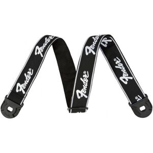 Fender Quick Grip Locking End Strap Black w/ White Running Logo 2" Fender Quick Grip Locking End Strap Black w/ White Running Logo 2"