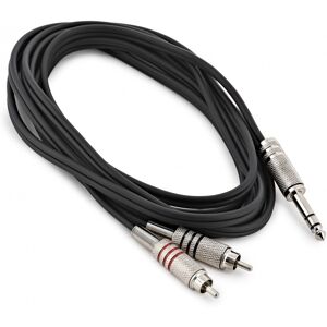 Gear4Music Stereo Jack - Phono Pro Cable 6m Gear4Music Stereo Jack - Phono Pro Cable 6m