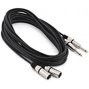 Gear4Music Essentials Dual XLR to Dual Jack Cable 6m Gear4Music Essentials Dual XLR to Dual Jack Cable 6m