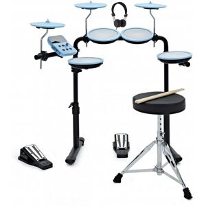 Gear4Music VISIONDRUM Electronic Drum Kit with Stool and Headphones Blue Gear4Music VISIONDRUM Electronic Drum Kit with Stool and Headphones Blue