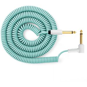 MyVolts Candycords 6.35mm Straight-Angled Coiled Cable 100cm Mint MyVolts Candycords 6.35mm Straight-Angled Coiled Cable 100cm Mint