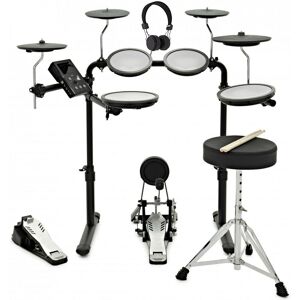 Gear4Music VISIONDRUM-PRO Electronic Drum Kit with Stool Headphones & Bluetooth Gear4Music VISIONDRUM-PRO Electronic Drum Kit with Stool Headphones & Bluetooth