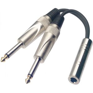 Stagg Female Stereo Jack/2x Male Mono Jack Adaptor Cable Stagg Female Stereo Jack/2x Male Mono Jack Adaptor Cable