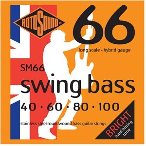 Rotosound Swing Bass SM66 Stainless Steel Bass Guitar Strings 40-100 Rotosound Swing Bass SM66 Stainless Steel Bass Guitar Strings 40-100