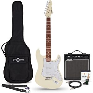 Gear4Music LA Select Legacy Electric Guitar Vintage White 15W Guitar Amp & Accessory Pack Gear4Music LA Select Legacy Electric Guitar Vintage White 15W Guitar Amp & Accessory Pack