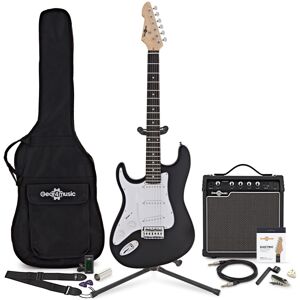 Gear4Music LA Left Handed Electric Guitar Black 15W Guitar Amp & Ultimate Accessory Pack Gear4Music LA Left Handed Electric Guitar Black 15W Guitar Amp & Ultimate Accessory Pack