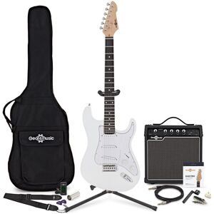 Gear4Music LA Electric Guitar White 15W Guitar Amp & Ultimate Accessory Pack Gear4Music LA Electric Guitar White 15W Guitar Amp & Ultimate Accessory Pack
