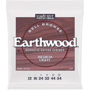 Ernie Ball Medium Light Earthwood Bell Bronze Acoustic Guitar Strings 12-54 Ernie Ball Medium Light Earthwood Bell Bronze Acoustic Guitar Strings 12-54