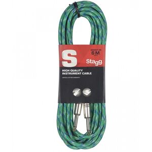 Stagg SGC Vintage Tweed Guitar Cable (6m/20ft) Green Stagg SGC Vintage Tweed Guitar Cable (6m/20ft) Green