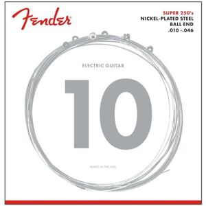 Fender Super 250 Guitar Strings Nickel Plated Steel Ball End 250R Gauges .010-.046 Fender Super 250 Guitar Strings Nickel Plated Steel Ball End 250R Gauges .010-.046