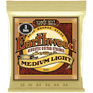 Ernie Ball 3003 Earthwood Medium - Light (3 Set Pack) 12-54 Ernie Ball 3003 Earthwood Medium - Light (3 Set Pack) 12-54