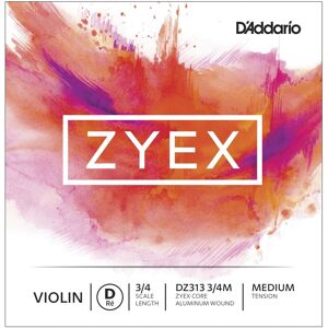 DAddario Zyex Violin D String 3/4 Size Medium DAddario Zyex Violin D String 3/4 Size Medium