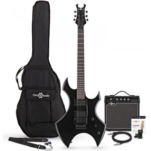 Gear4Music Harlem X Electric Guitar + 15W Amp Pack Black Gear4Music Harlem X Electric Guitar + 15W Amp Pack Black