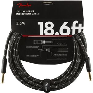 Fender Deluxe 18.6ft Straight Instrument Cable Black Tweed Fender Deluxe 18.6ft Straight Instrument Cable Black Tweed