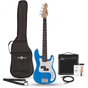 Gear4Music 3/4 LA Bass Guitar Blue 15W Bass Amp Pack Gear4Music 3/4 LA Bass Guitar Blue 15W Bass Amp Pack
