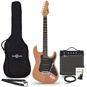 Gear4Music LA Select Electric Guitar Natural 15W Guitar Amp & Accessory Pack Gear4Music LA Select Electric Guitar Natural 15W Guitar Amp & Accessory Pack