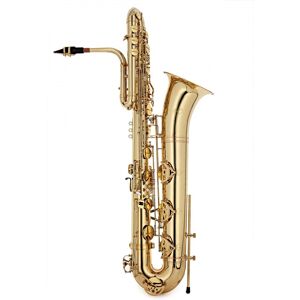 Rosedale Professional Bass Saxophone by Gear4music Gold Rosedale Professional Bass Saxophone by Gear4music Gold