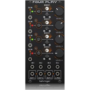 Behringer FOUR PLAY Quad Voltage Controlled Amplifiers & Mixer Module Behringer FOUR PLAY Quad Voltage Controlled Amplifiers & Mixer Module