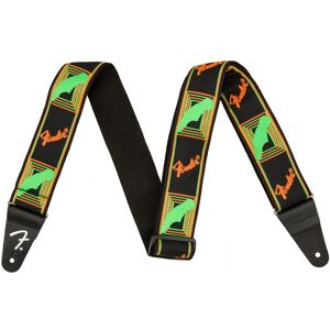 Fender Neon Monogram Guitar Strap Green/Orange Fender Neon Monogram Guitar Strap Green/Orange