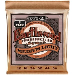 Ernie Ball P03546 Earthwood Phosphor Bronze Med/Light 12-54 (3 Set) Ernie Ball P03546 Earthwood Phosphor Bronze Med/Light 12-54 (3 Set)