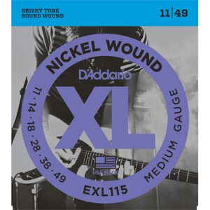 DAddario EXL115 Electric Guitar Strings Medium/Blues-Jazz 011-049 DAddario EXL115 Electric Guitar Strings Medium/Blues-Jazz 011-049