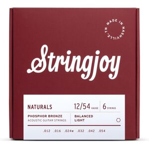 Stringjoy Naturals Light Gauge (12-54) Phosphor Bronze Acoustic Guitar Strings Stringjoy Naturals Light Gauge (12-54) Phosphor Bronze Acoustic Guitar Strings
