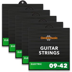 5 Pack of Electric Guitar Strings by Gear4music 5 Pack of Electric Guitar Strings by Gear4music