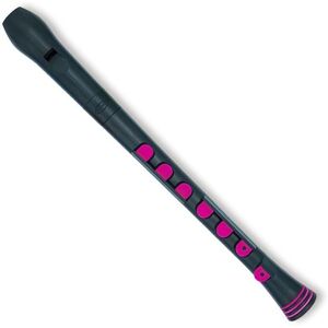 Nuvo Recorder+ with Hard Case Baroque Fingering Black and Pink Nuvo Recorder+ with Hard Case Baroque Fingering Black and Pink