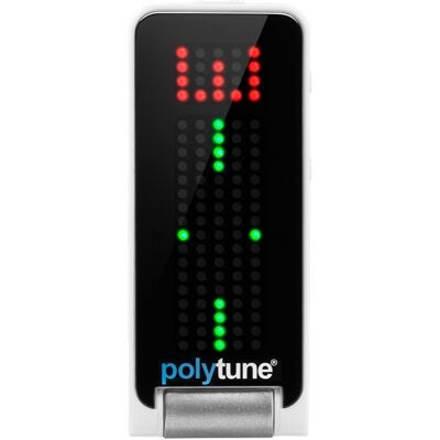 TC Electronic PolyTune Clip Guitar Tuner White TC Electronic PolyTune Clip Guitar Tuner White